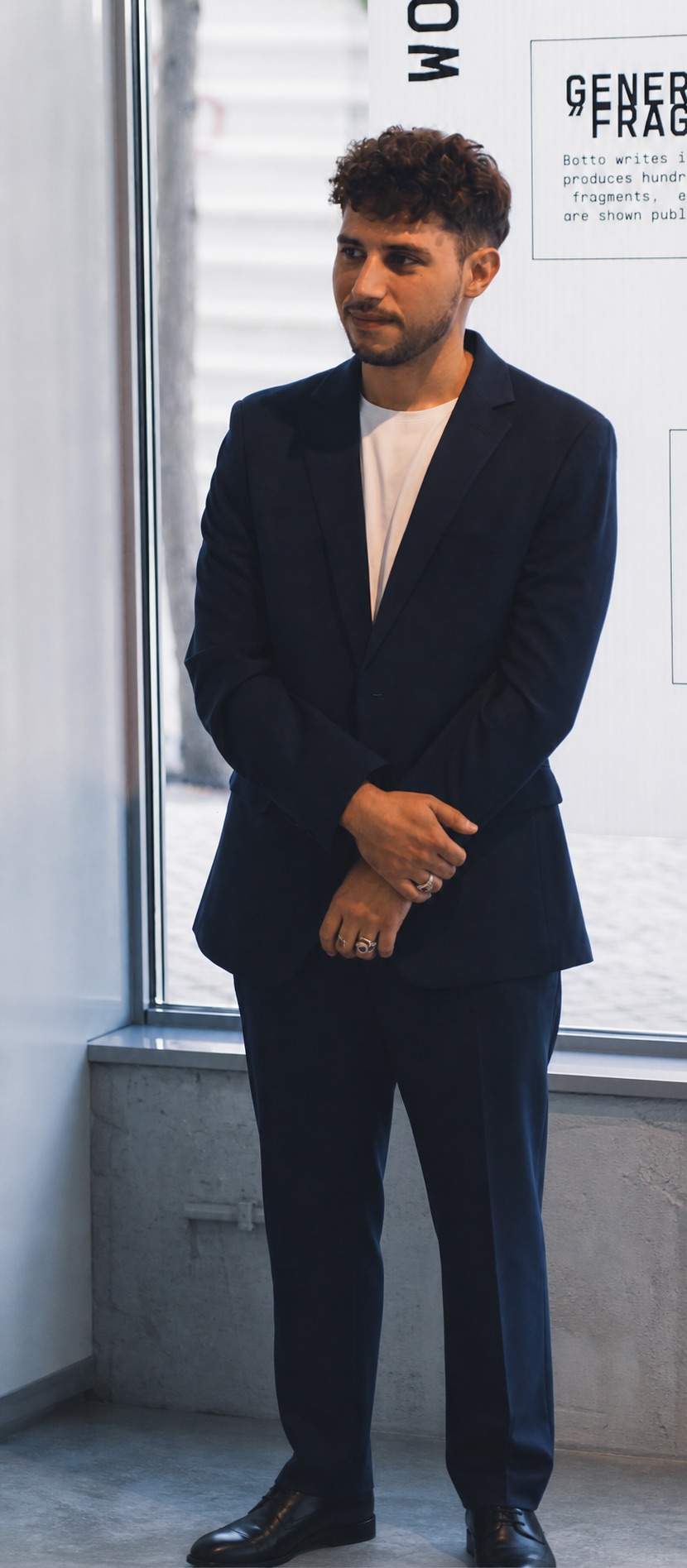 Gianluca Gi Boccadifuoco at a gallery event